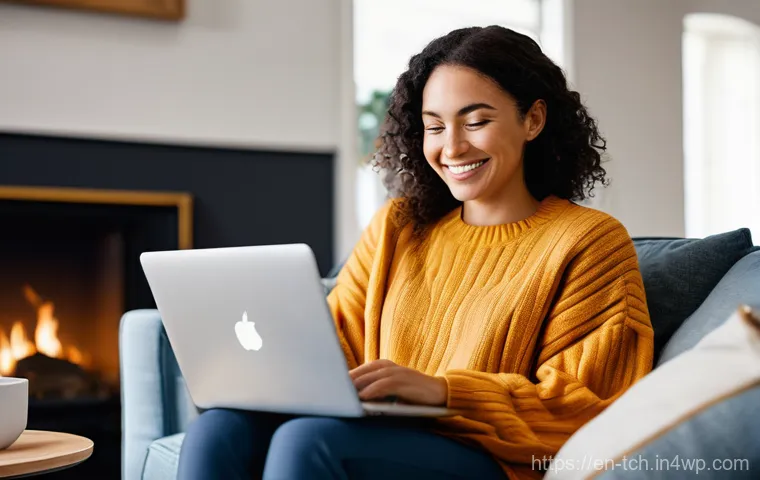 비대면 헬스케어 서비스의 발전 - **Telehealth Comfort and Connection**
* **Subject:** A young professional woman in her late 20...