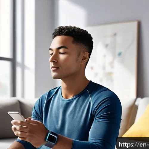테크노웰빙 서비스의 시장 전망 - A modern, sleek wearable biometric device on a diverse adult&rsquo;s wrist, displaying real-time health da...